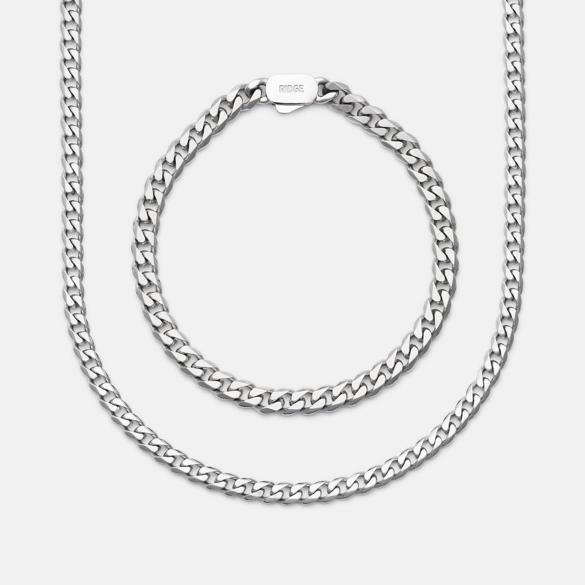 Curb Chain Kit - Platinum - Large — Necklace