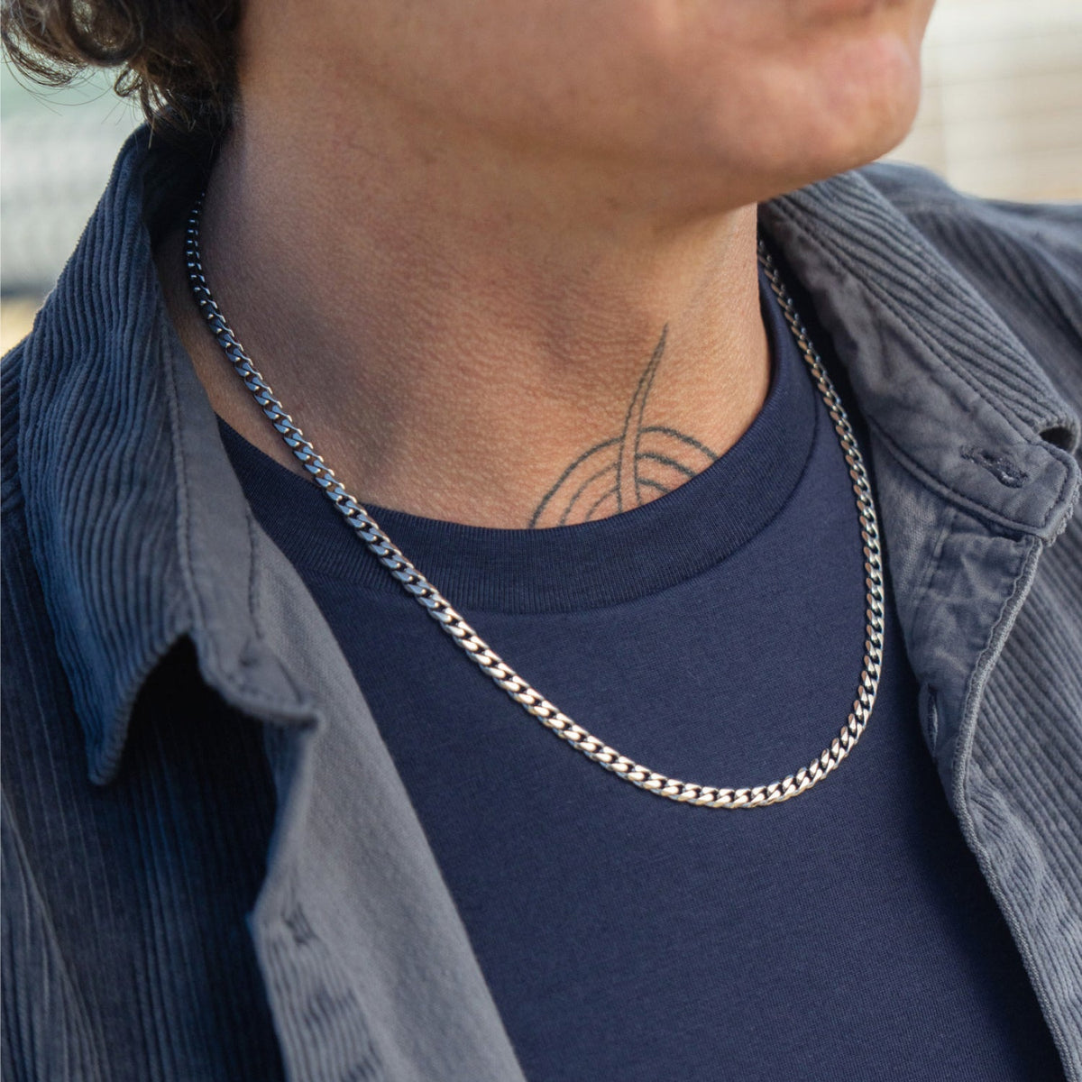 Curb Chain Kit - Platinum - Large — Necklace
