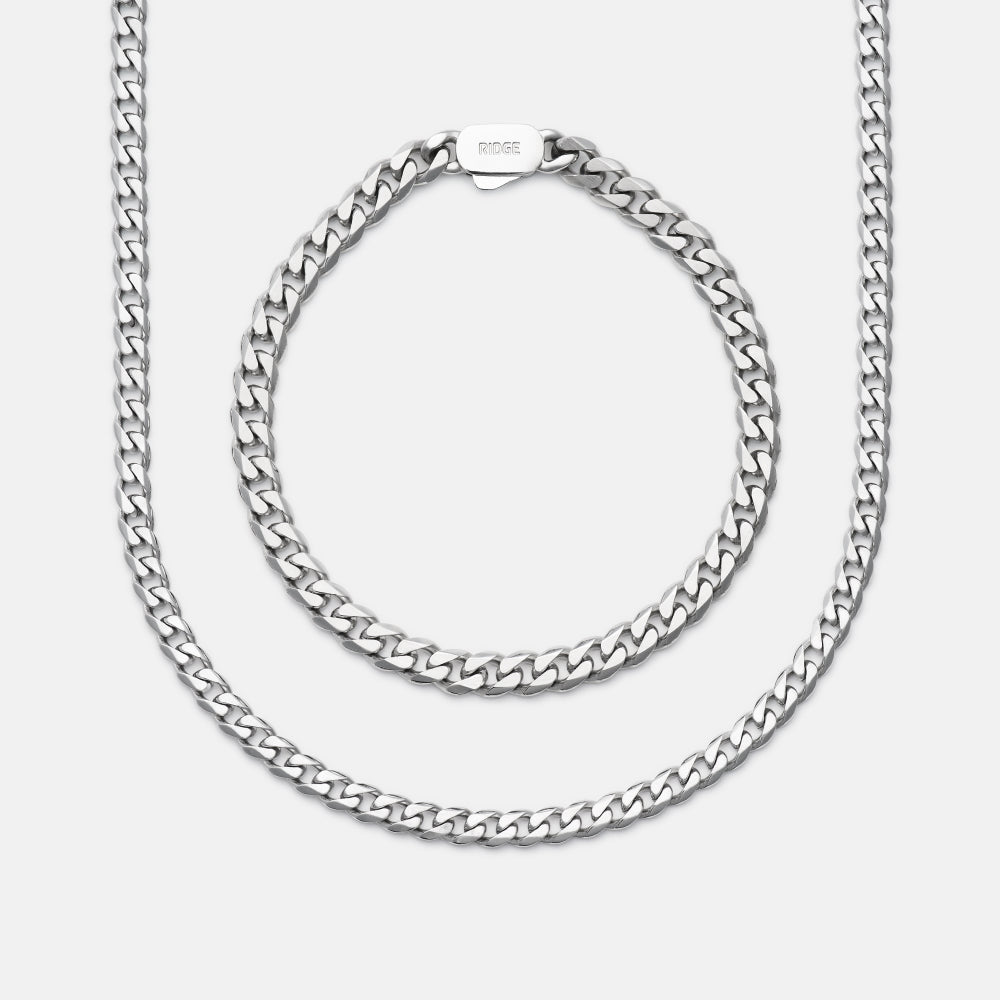 Curb Chain Kit - Platinum - Large — Necklace