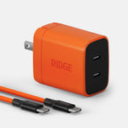 Women's Wall Charger Set - 45W - Basecamp Orange