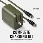 Women's Wall Charger Set - 45W - Matte Olive