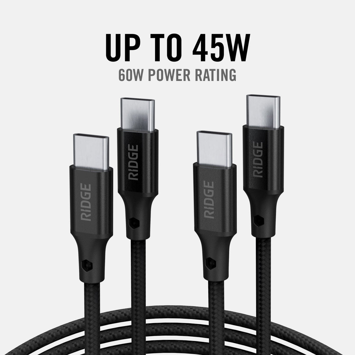 Women's Wall Charger Set - 45W - Matte Black