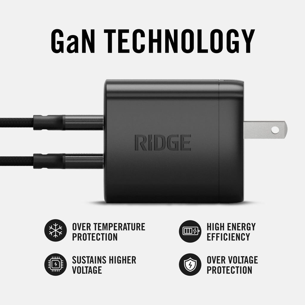 Women's Wall Charger Set - 45W - Matte Black