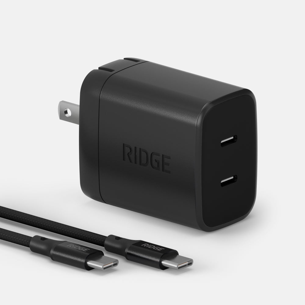 Women's Wall Charger Set - 45W - Matte Black