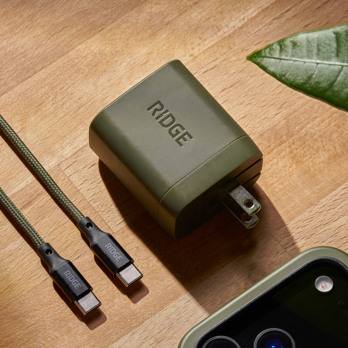 Women's Wall Charger Set - 45W - Matte Olive
