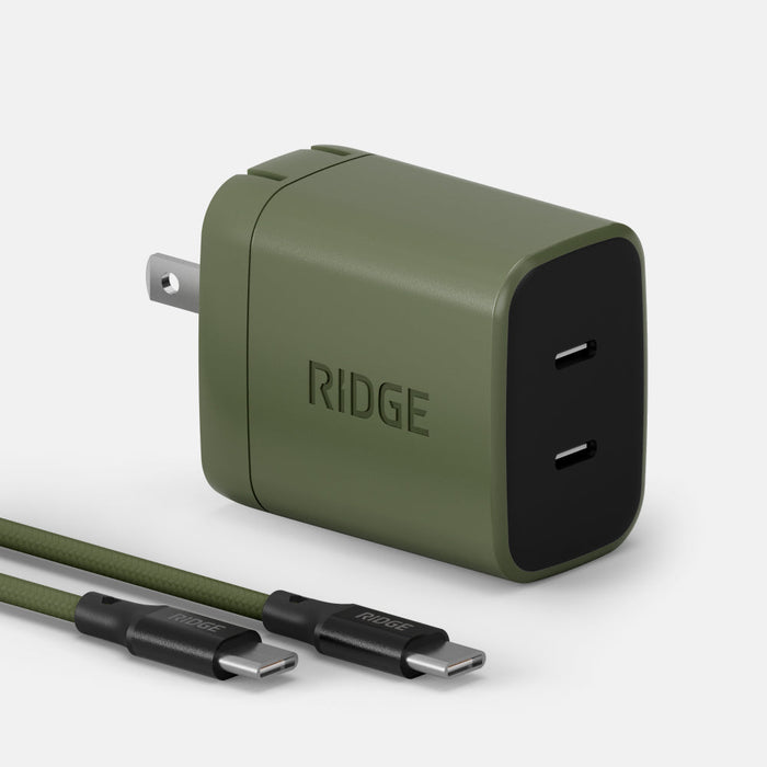 Women's Wall Charger Set - 45W - Matte Olive