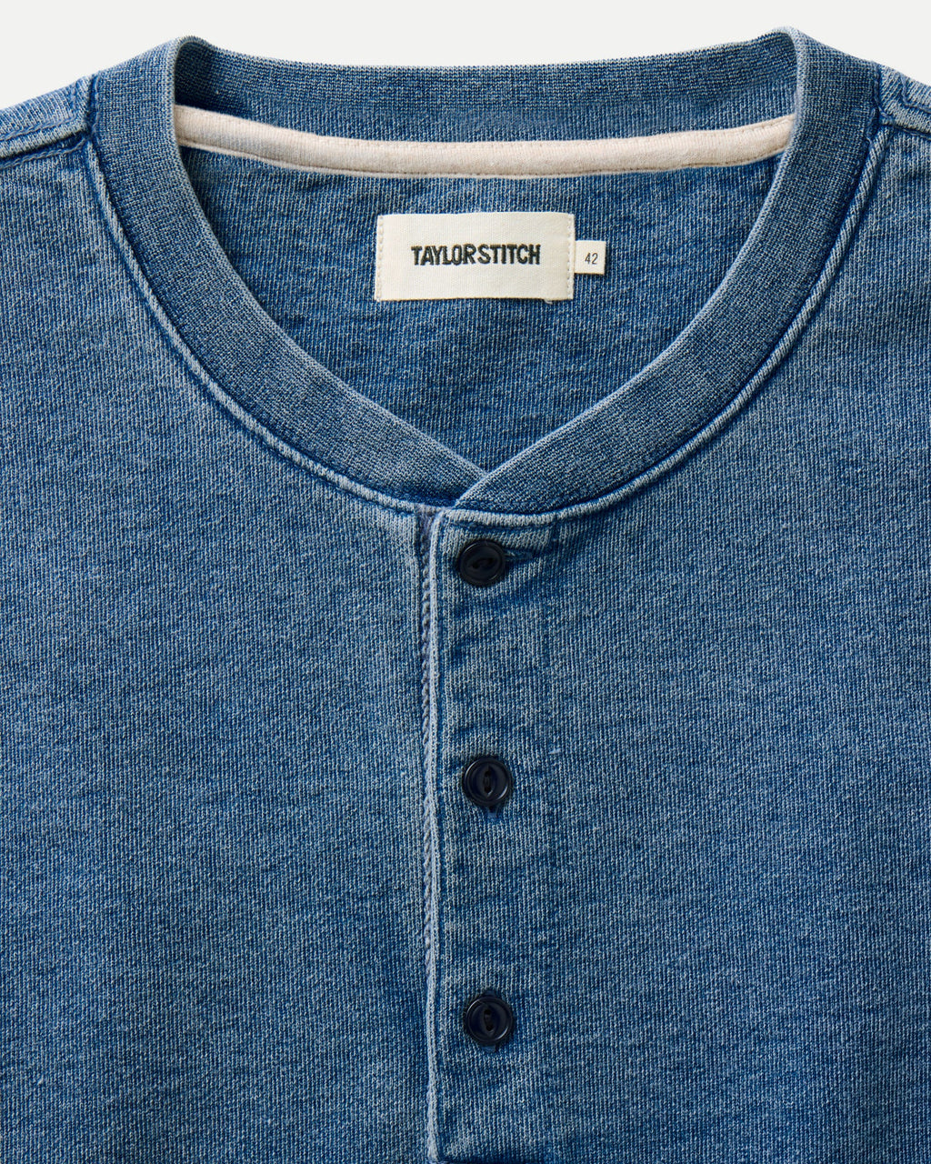 Men's The Sunset Henley in Washed Indigo Terry — Shirt