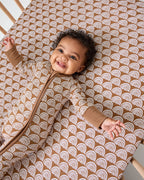Rust Rainbows Fitted Crib Sheet — Nursery