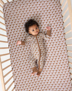 Rust Rainbows Fitted Crib Sheet — Nursery