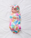 Gummy Giggles Swaddle & Luxe Bow Headband Set — Nursery