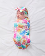 Gummy Giggles Swaddle & Luxe Bow Headband Set — Nursery
