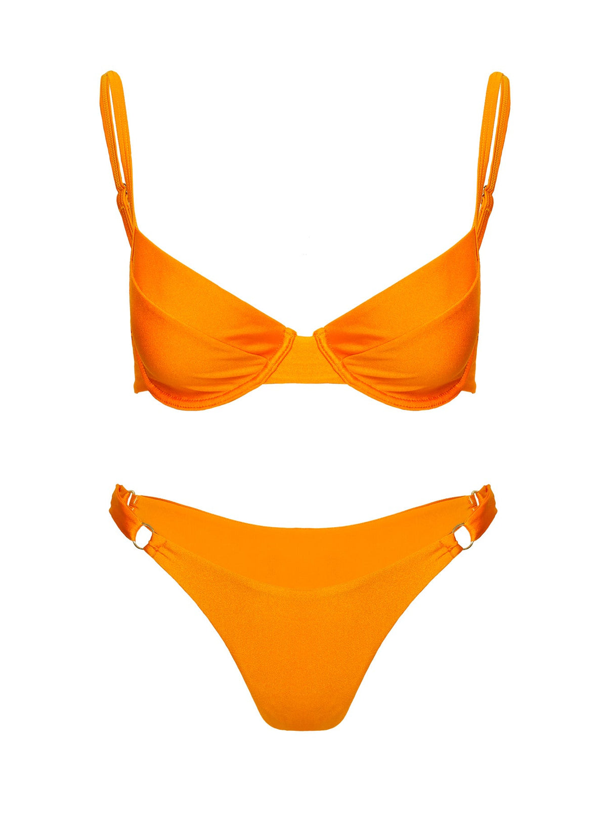 Women's Shine Bikini Top Orange — Swimwear