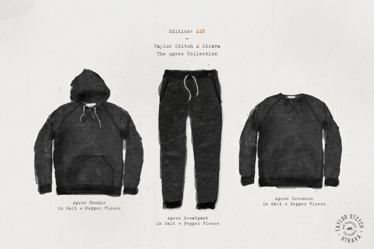 The Women's Apres Crewneck in Salt and Pepper Fleece — Sweater