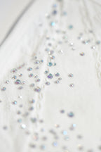 Women's Embellished Halterneck Mini Dress in Ivory — Dress