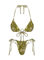 Women's Sunbrella Tie Side Bikini Bottoms Snake — Swimwear