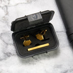 Tie Bar & Cufflinks Kit - 24K Gold — Ring