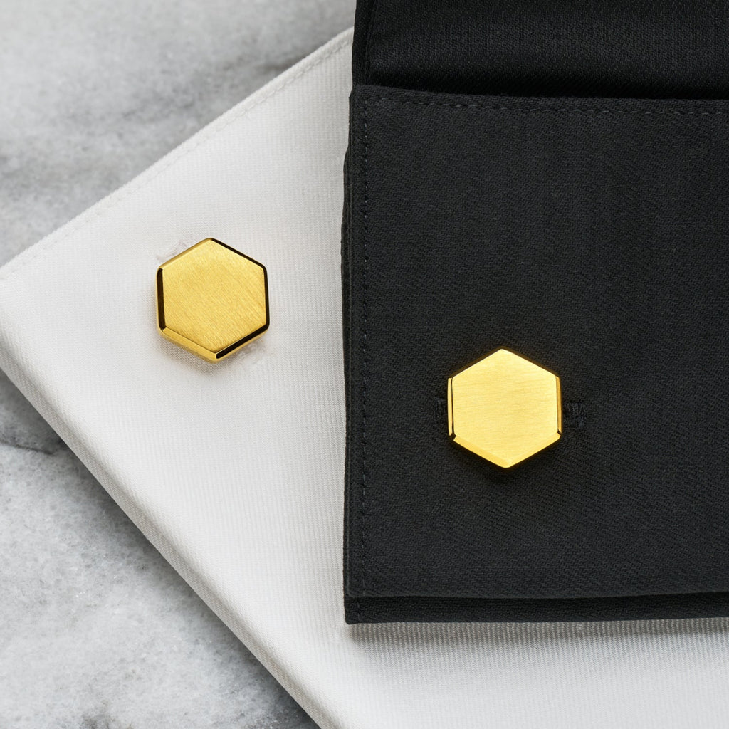Tie Bar & Cufflinks Kit - 24K Gold — Ring
