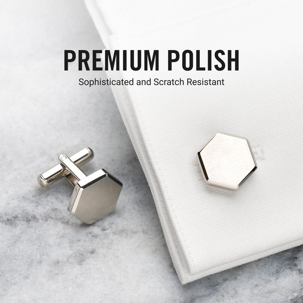 Tie Bar & Cufflinks Kit - Platinum — Ring