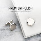Tie Bar & Cufflinks Kit - Platinum — Ring
