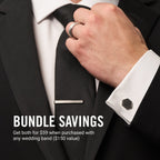 Tie Bar & Cufflinks Kit - Platinum — Ring