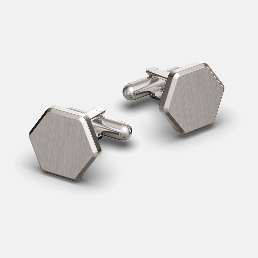 Tie Bar & Cufflinks Kit - Platinum — Ring