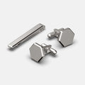 Tie Bar & Cufflinks Kit - Platinum — Ring