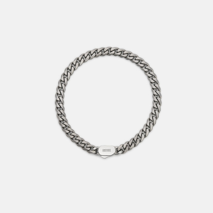 6mm Curb Bracelet - Titanium - Large