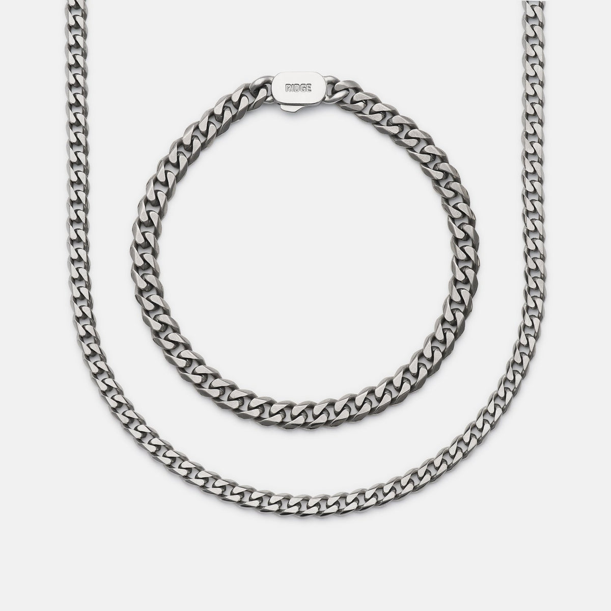 Curb Chain Kit - Titanium - Medium — Necklace
