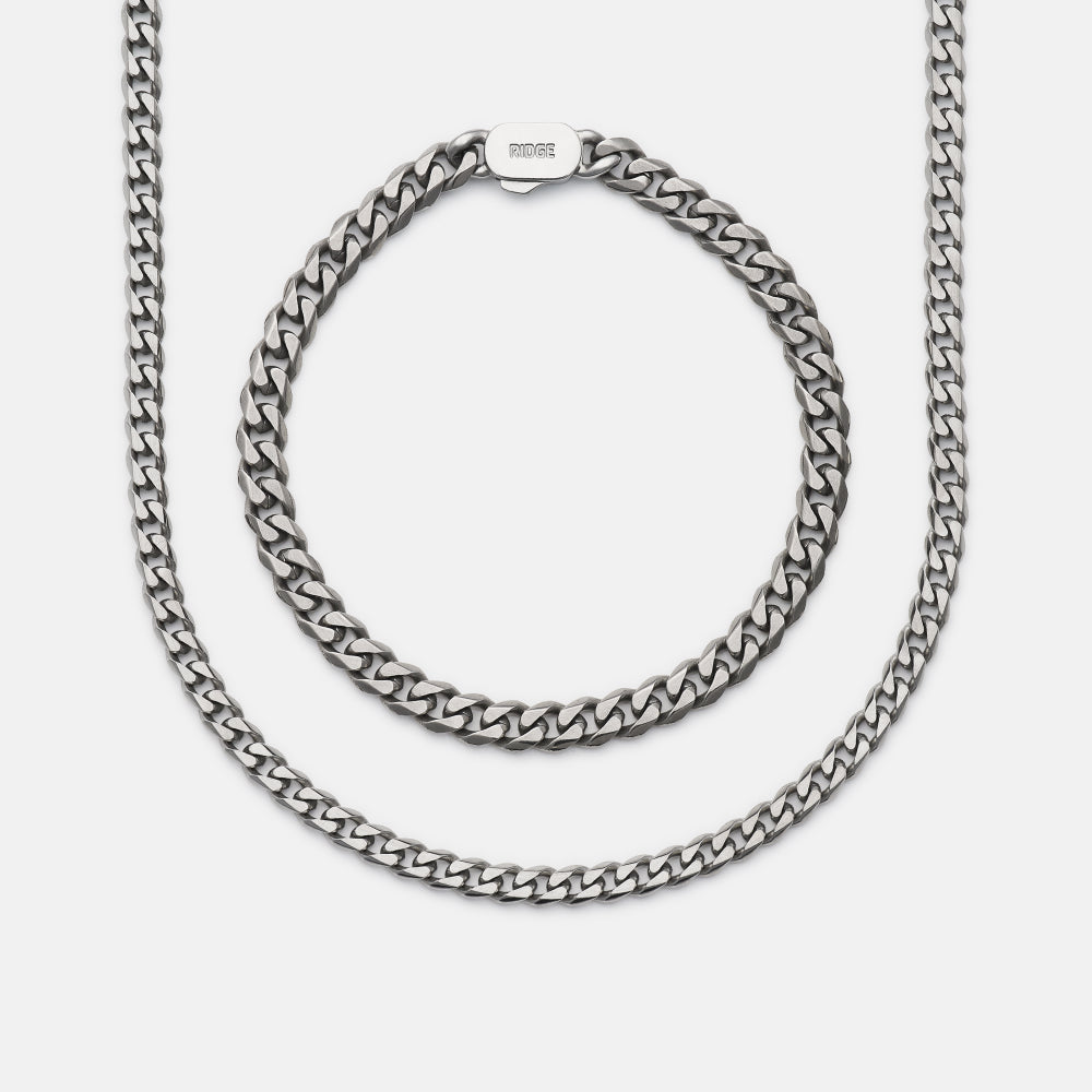 Curb Chain Kit - Titanium - Medium — Necklace