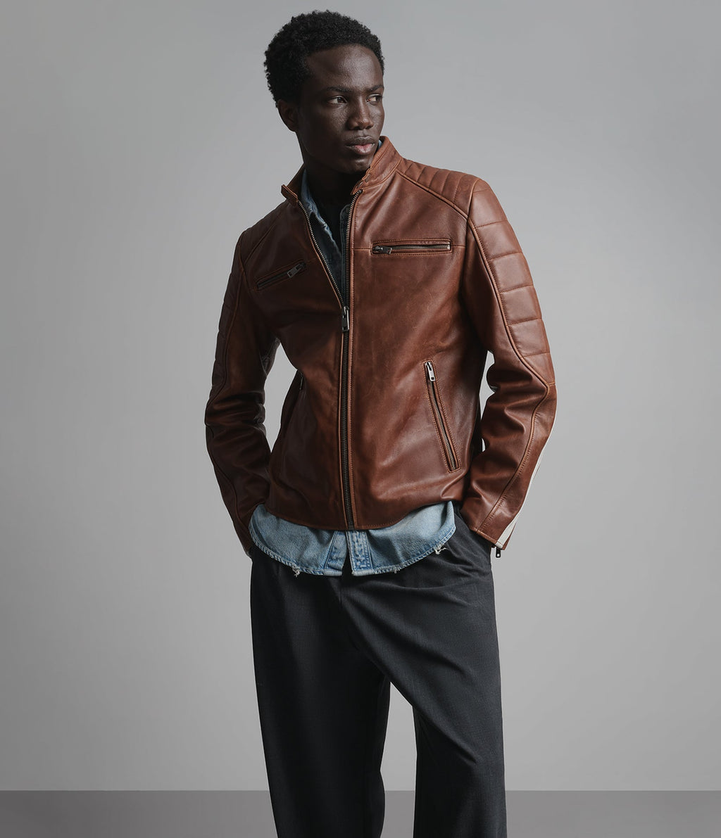 Hank Vintage Striped Racer Jacket