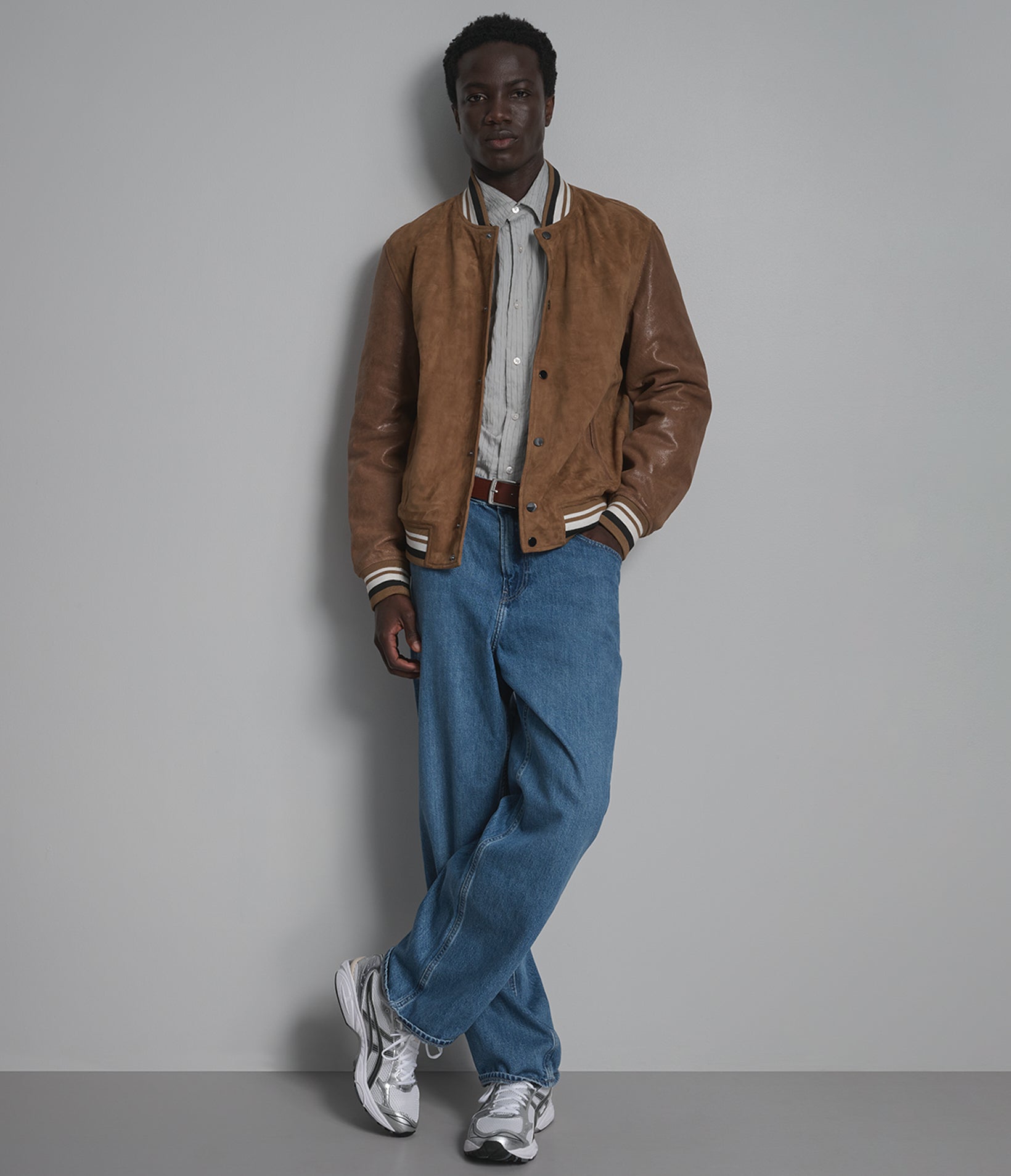 Micah Vintage Suede Varsity Jacket