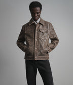 Jonah Vintage Leather Shirt Jacket