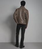Jonah Vintage Leather Shirt Jacket