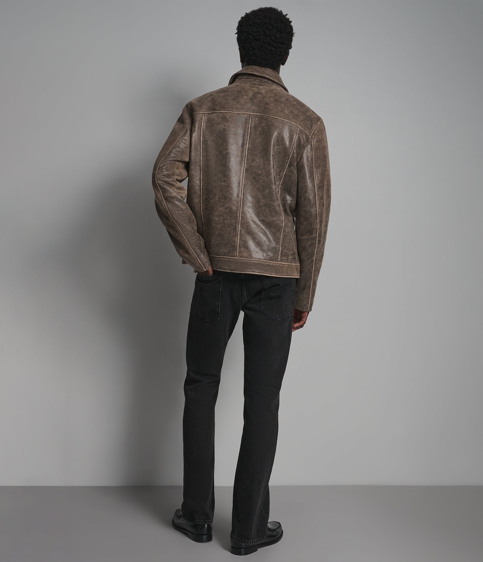 Jonah Vintage Leather Shirt Jacket