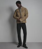 Roman Vintage Quilted Leather Racer Jacket