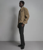 Roman Vintage Quilted Leather Racer Jacket