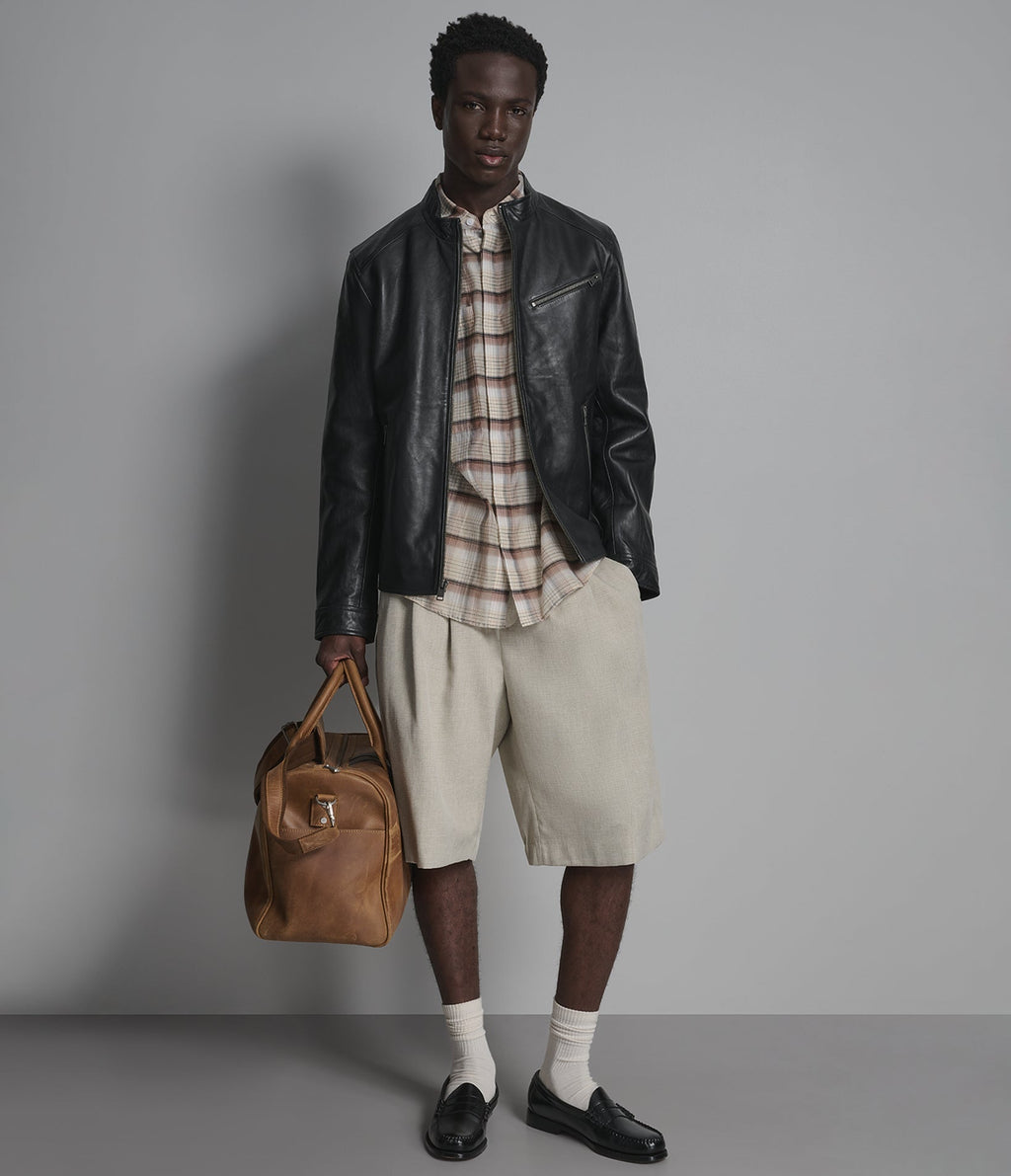 Classic Leather Racer Jacket