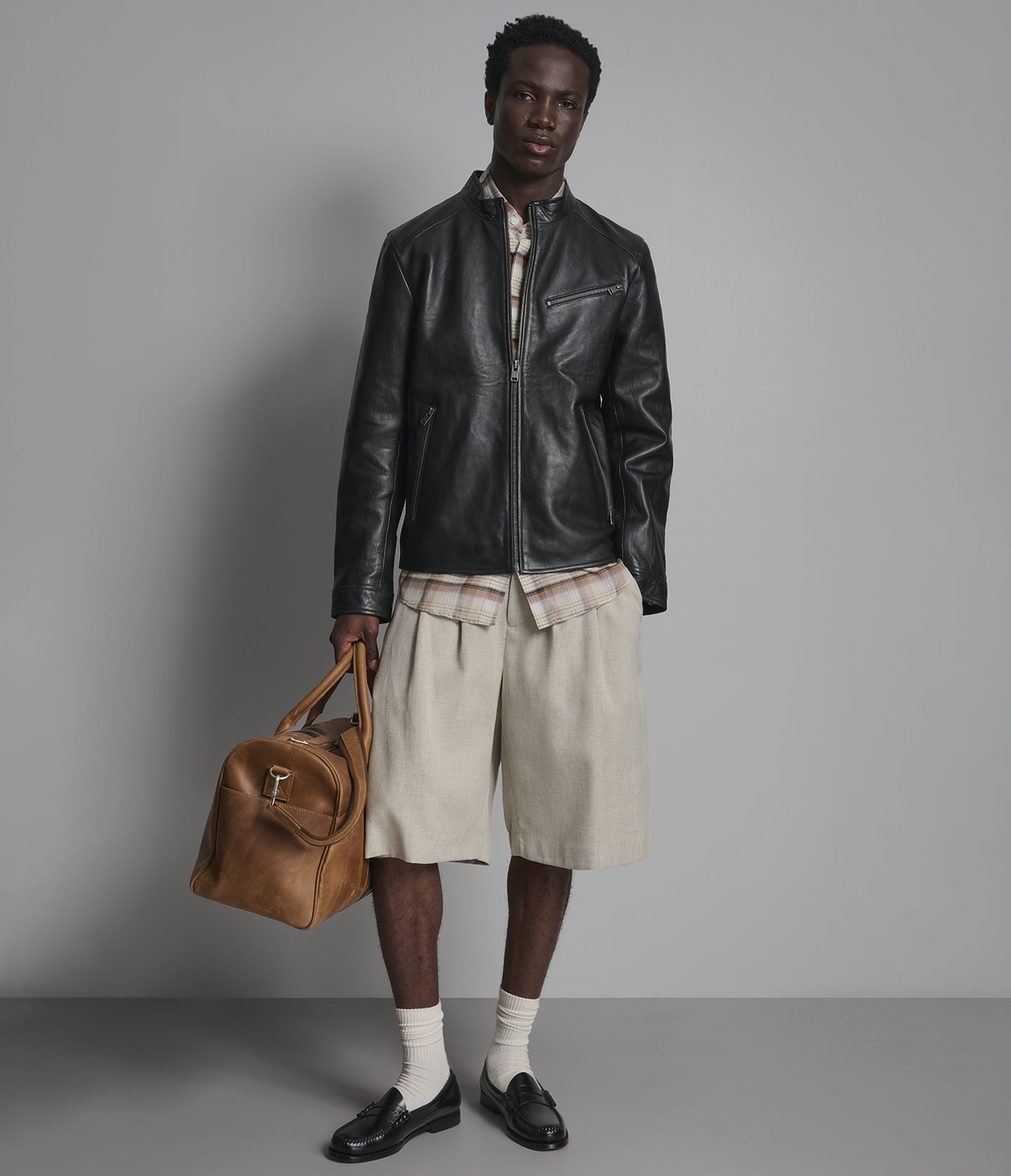 Classic Leather Racer Jacket