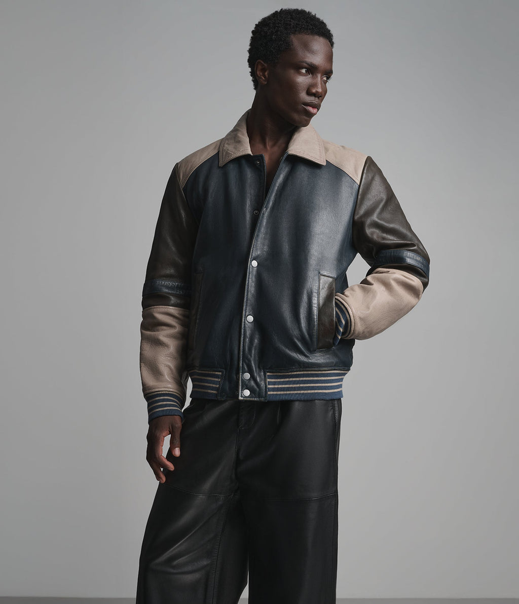 Bryson Leather Varsity Jacket