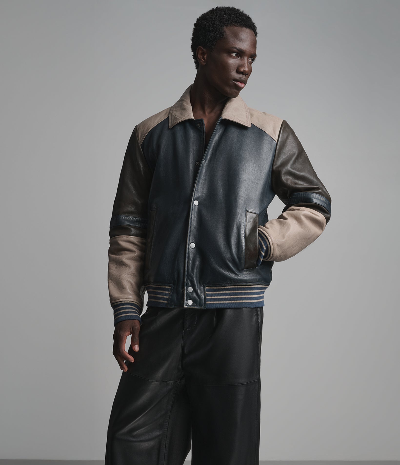 Bryson Leather Varsity Jacket