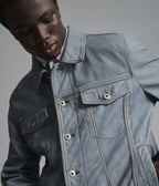 Chase Leather Denim Jacket