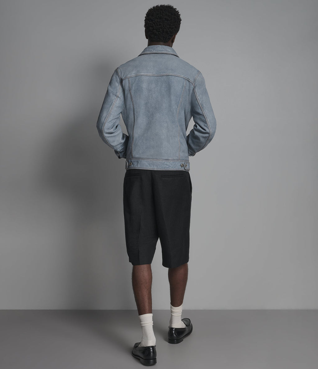 Chase Leather Denim Jacket