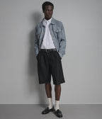 Chase Leather Denim Jacket