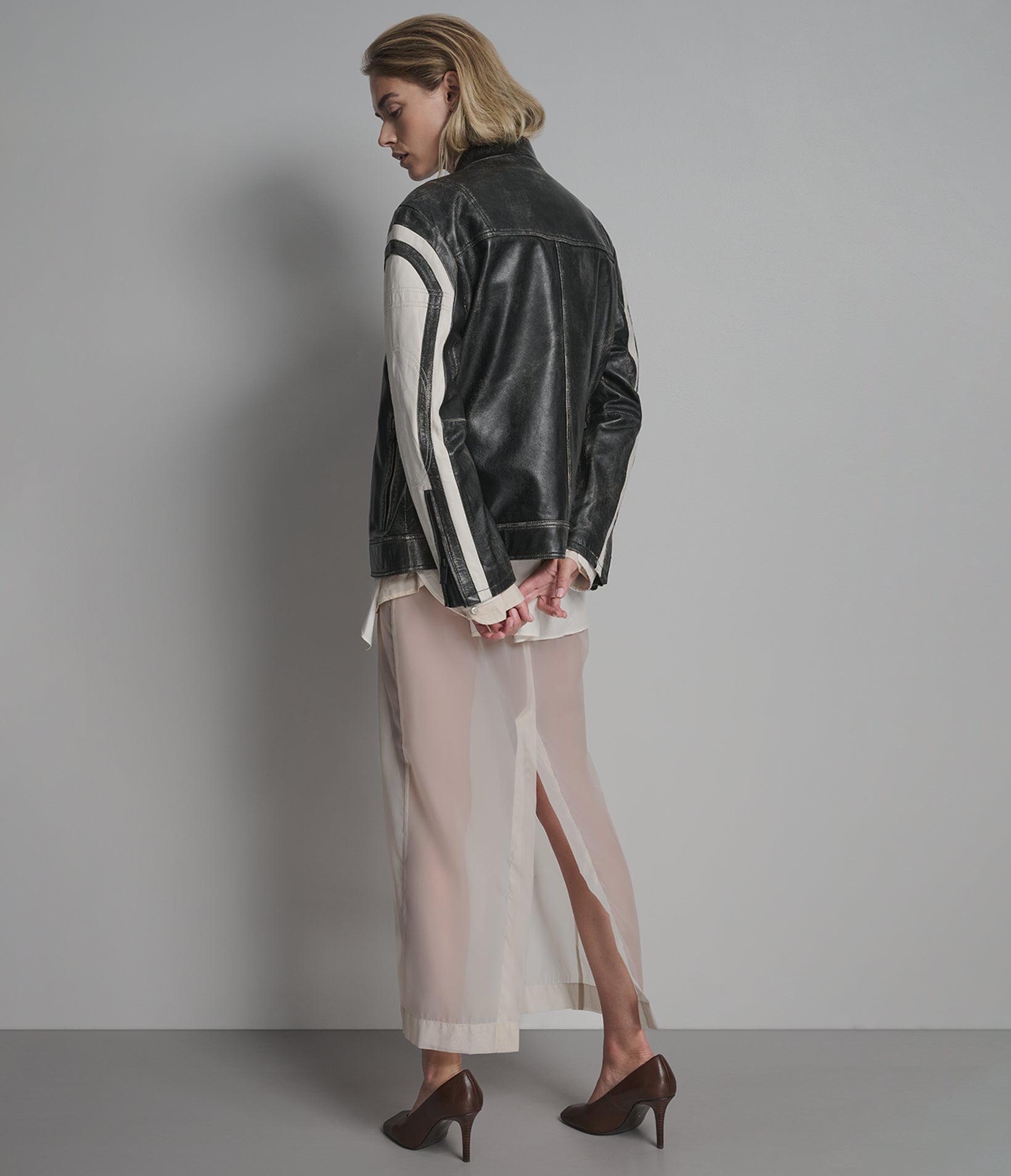 Millie Oversized Striped Racer Jacket