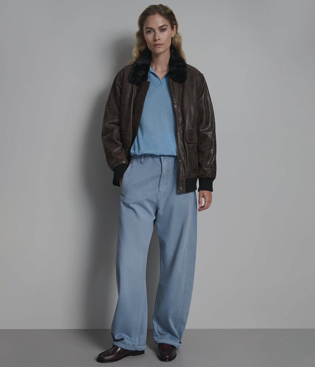 Everleigh Faux Fur Lined Bomber Jacket