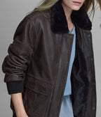 Everleigh Faux Fur Lined Bomber Jacket