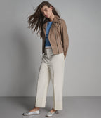Madeline Suede Quilted Moto Jacket