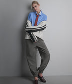 Gianna Leather Striped Racer Jacket