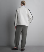 Gianna Leather Striped Racer Jacket