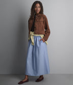 Vivianne Whipstitched Suede Trucker Jacket